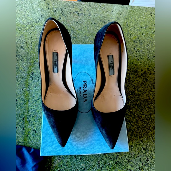 Prada Calzature Donna Heel - Black Suede - Picture 5 of 11